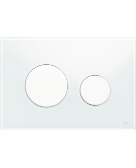  Plaque de déclenchement  TECE Teceloop Glas - Double Touches - Blanc / Blanc 