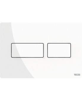 Plaque de déclenchement TECE TeceSolid - double touches - Blanc Brillant